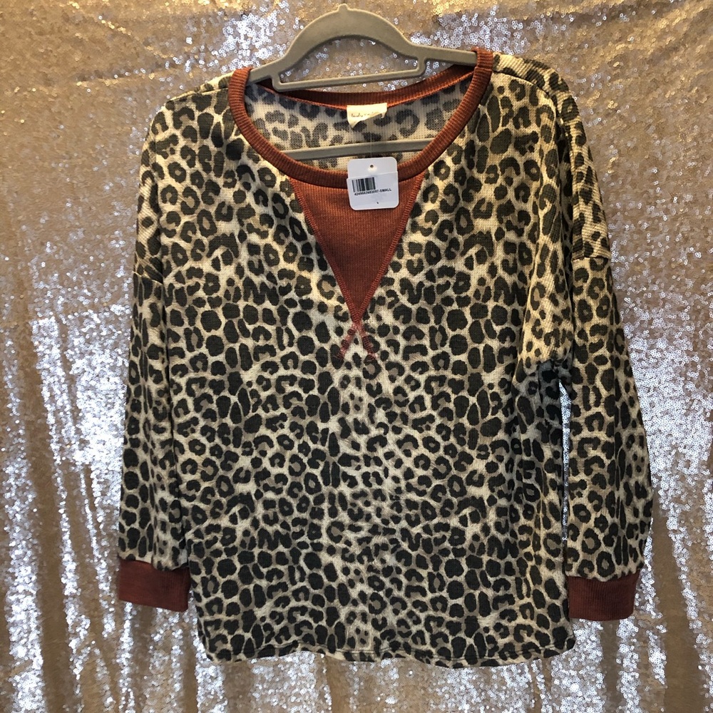 Leopard and rust long sleeve